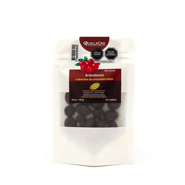 Arándanos Bañados en Chocolate al 70% 40gr - Quillacao