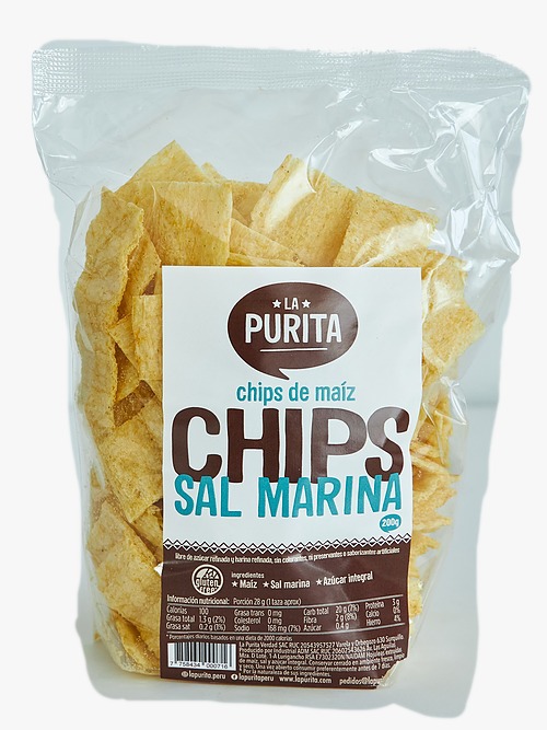 Chips maiz con sal 200Gr. - La Purita Verdad