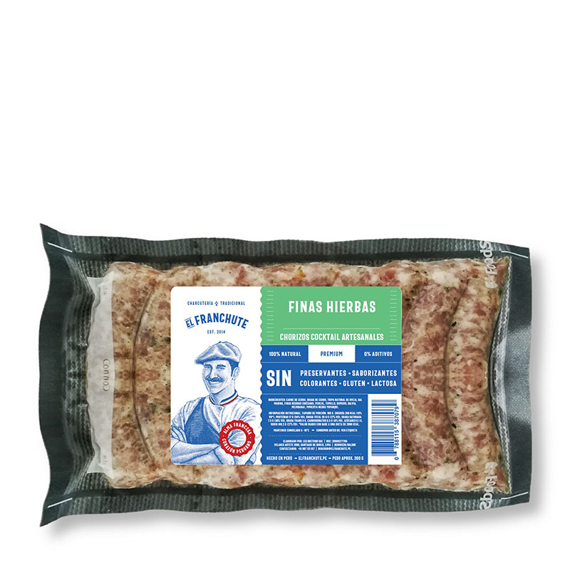 CHORIZO ARTESANAL FINAS HIERBAS 300 GR - El Franchute