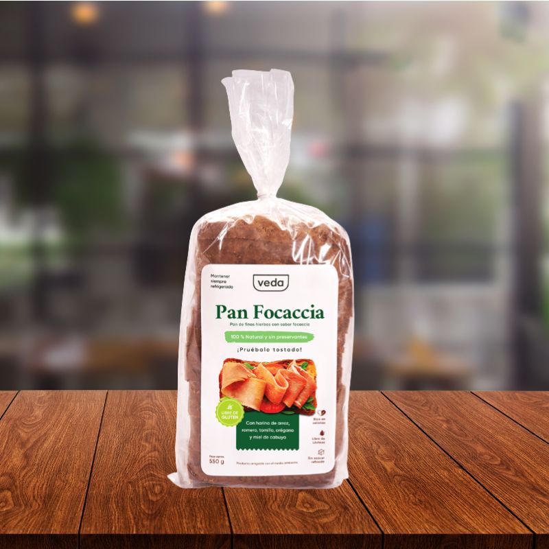 Pan Focaccia 550 gr - Veda